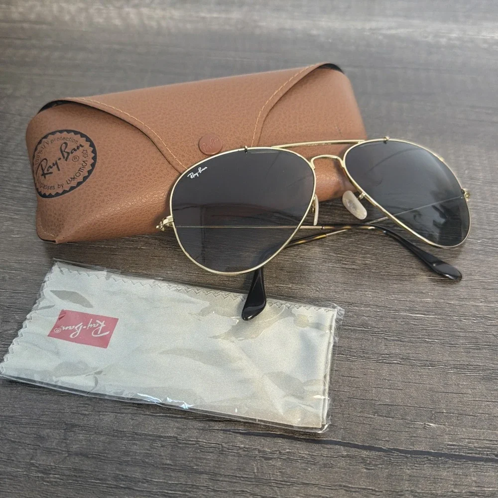 RayBan Aviator Outdoorsman 2 Gold Frame RB3029 Sweat Bar‎